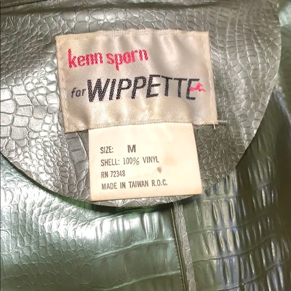 Vintage 80’s Unisex Vinyl Bomber Jacket Whippette. Good vintage wear or costume. - Picture 4 of 7